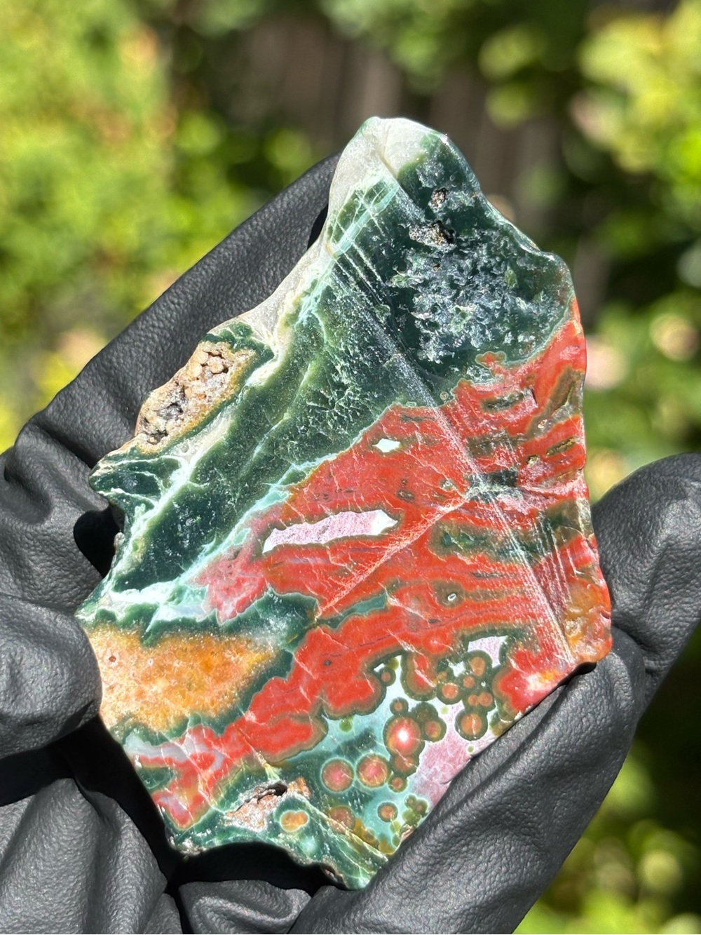 Discounted* Ocean Jasper Crystal Freeform with Small Druzy - Polished Sea Jasper